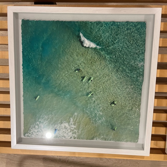 Beach print with white and clear plastic frame - Picture 3 of 6